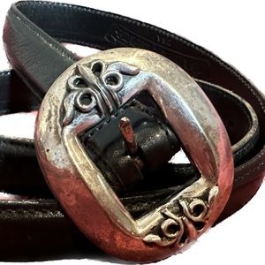 Chrome Hearts Authentic Ladies silver buckle belt-34”